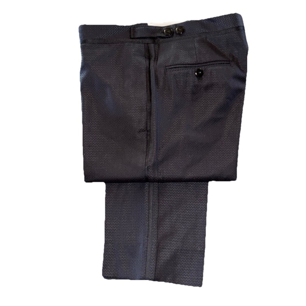 Etro Men's Navy Textured Dress Pants